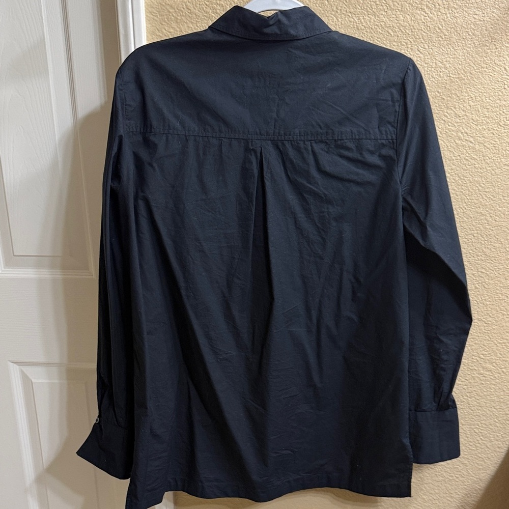 Black Button-Up Shirt with Dog Embroidery - Picture 4 of 4